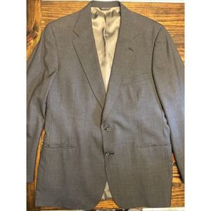 Vtg Polo Ralph Lauren University Club Dark Gray Wool Blazer Sport Coat Mens 44